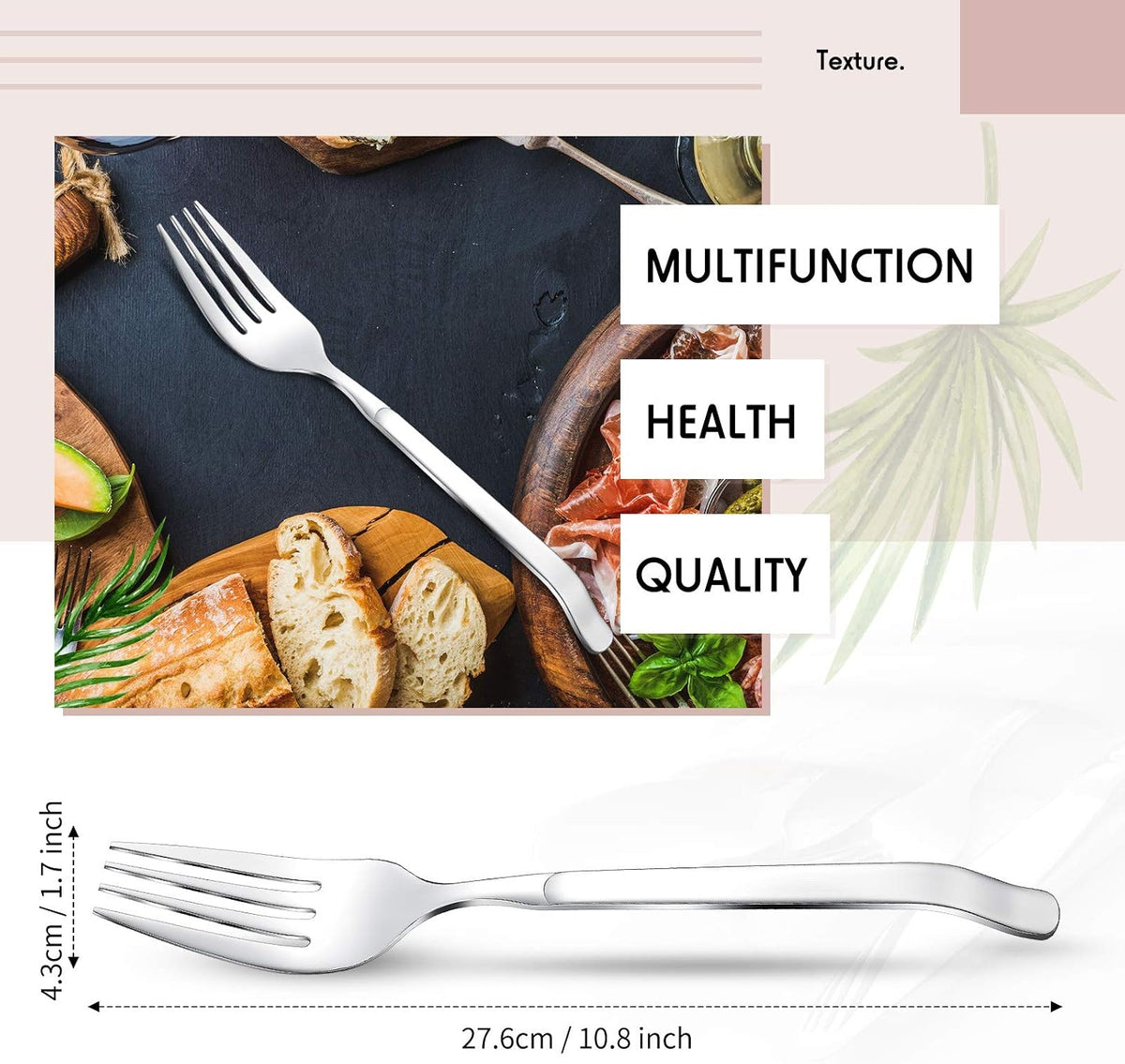 Patelai Giant Mixing Fork 10.8 Inch Stainless Steel Baking Whisking