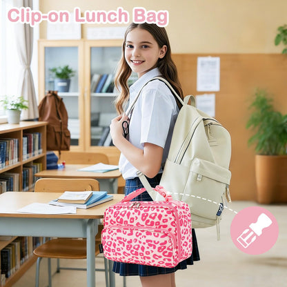 FlowFly Kids Lunch box Insulated Soft Bag Mini Cooler Back to School Thermal Meal Tote Kit for Girls, Boys, Astronaut - Colors B