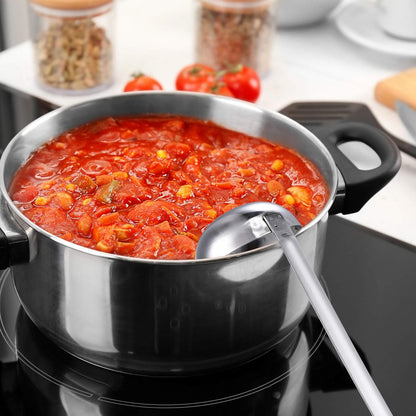 meekoo Stainless Steel Ladles Soup with Long Handle, 6oz