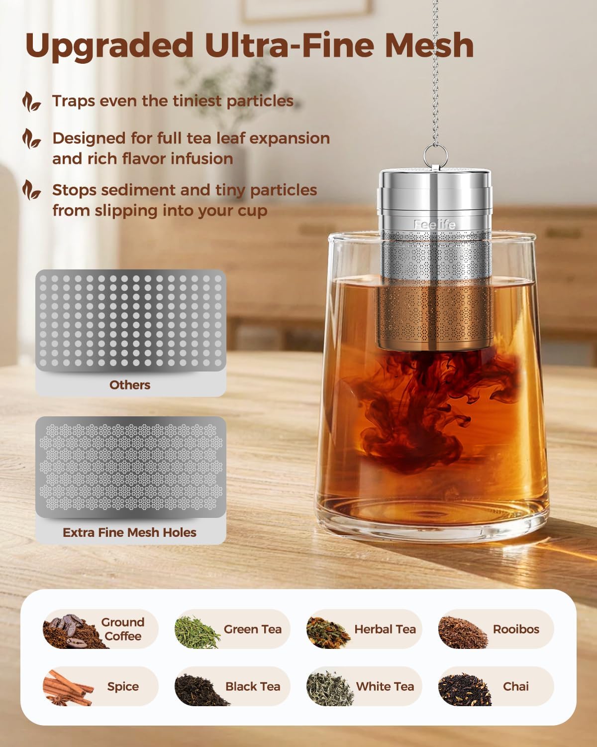 Mini Snowflake Stainless Steel Tea Infuser for Loose Leaf Tea Ball