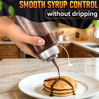 BURIUS Inverted Condiment Squeeze Bottles 16 oz for Sauces, Honey