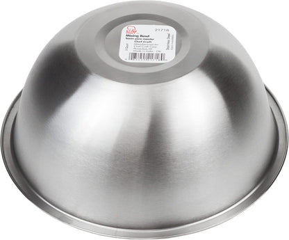 Chef Craft Brushed Mixing Bowl, 5-Quart, Stainless Steel