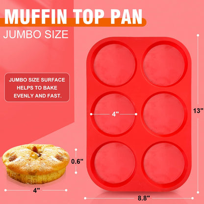 Walfos Silicone Cupcake Pan Set, 2-Piece Mini 24 Cups Muffin Baking Pan, BPA Free and Dishwasher Safe, Non-stick , Great for Making Muffin Cakes, Fat Bombs