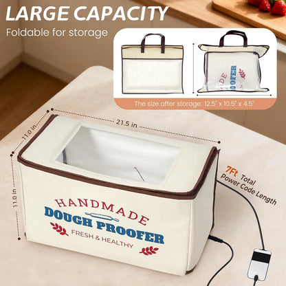 Extra Large Dough Proofing Box50-130°F, 3-Sided Heat 24HTimer