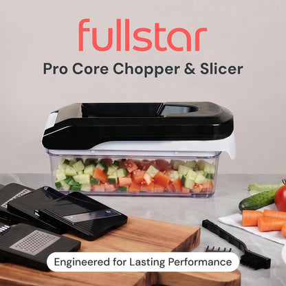 Fullstar Pro Core Vegetable Chopper & Mandoline Slicer, 6-in-1 Kitchen Tool
