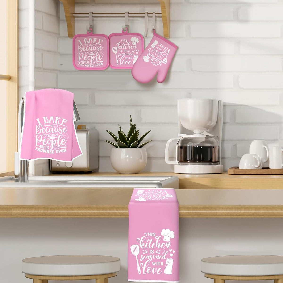 Sratte 6 Pcs Farmhouse Kitchen Decor Accessories Set