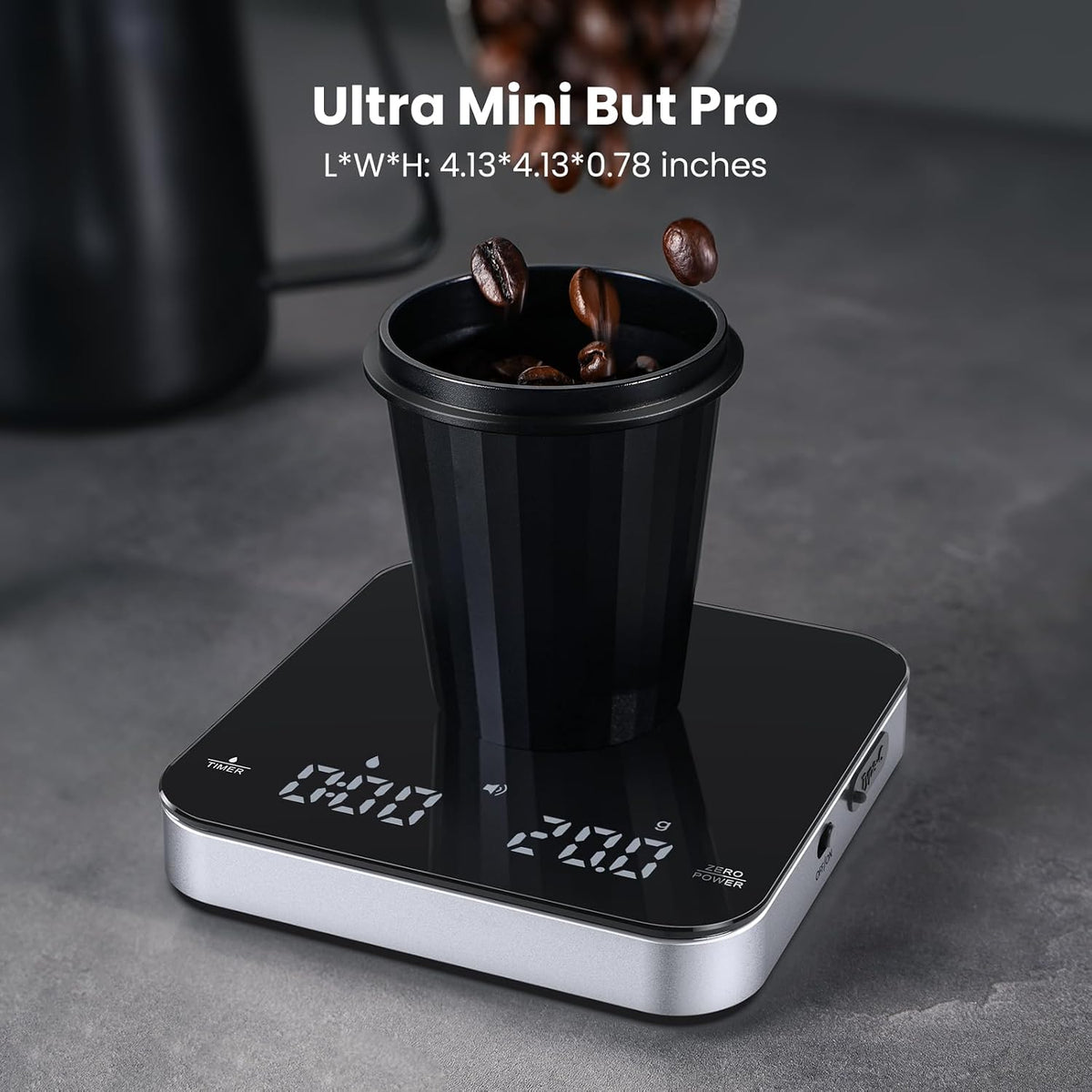Maestri House S2 Espresso Coffee Scale with Timer, Barista Kit, 2kg/0.1g