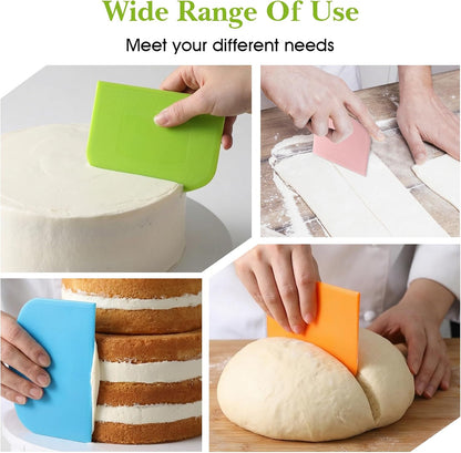 36 Pcs Food Scraper, Flexible Dough Scraper, Multifunctional Kitchen Scrapers Tool, Bread Dough Cutter, Cake Smoother for Icing,