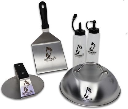 Sasquash Burger Smasher - One Piece Fully Welded Smash Burger Press, 6 Inch