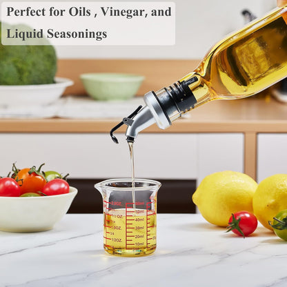 3 Piece Glass Measuring Cup Set, Includes 1/2-Cup, 1-Cup, and 2-Cup High Borosilicate Glasss Liquid Measuring Cups, Dishwasher, Freezer, Microwave, and Preheated Oven Safe, Essential Kitchen Tools