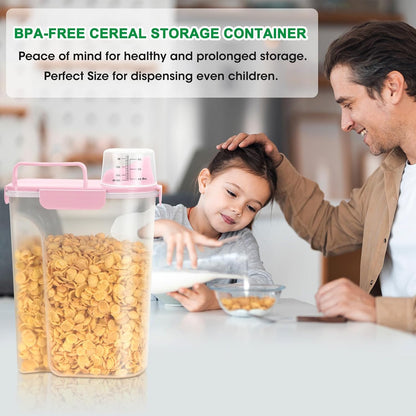 TBMax Rice Container 10 Lbs, Cereal Container Oatmeal Storage, Airtight Food Dispenser with Easy-pouring Spout & Handy Cup for Flour Grain Beans, Pet Dog Cat Bird Food Storage Container