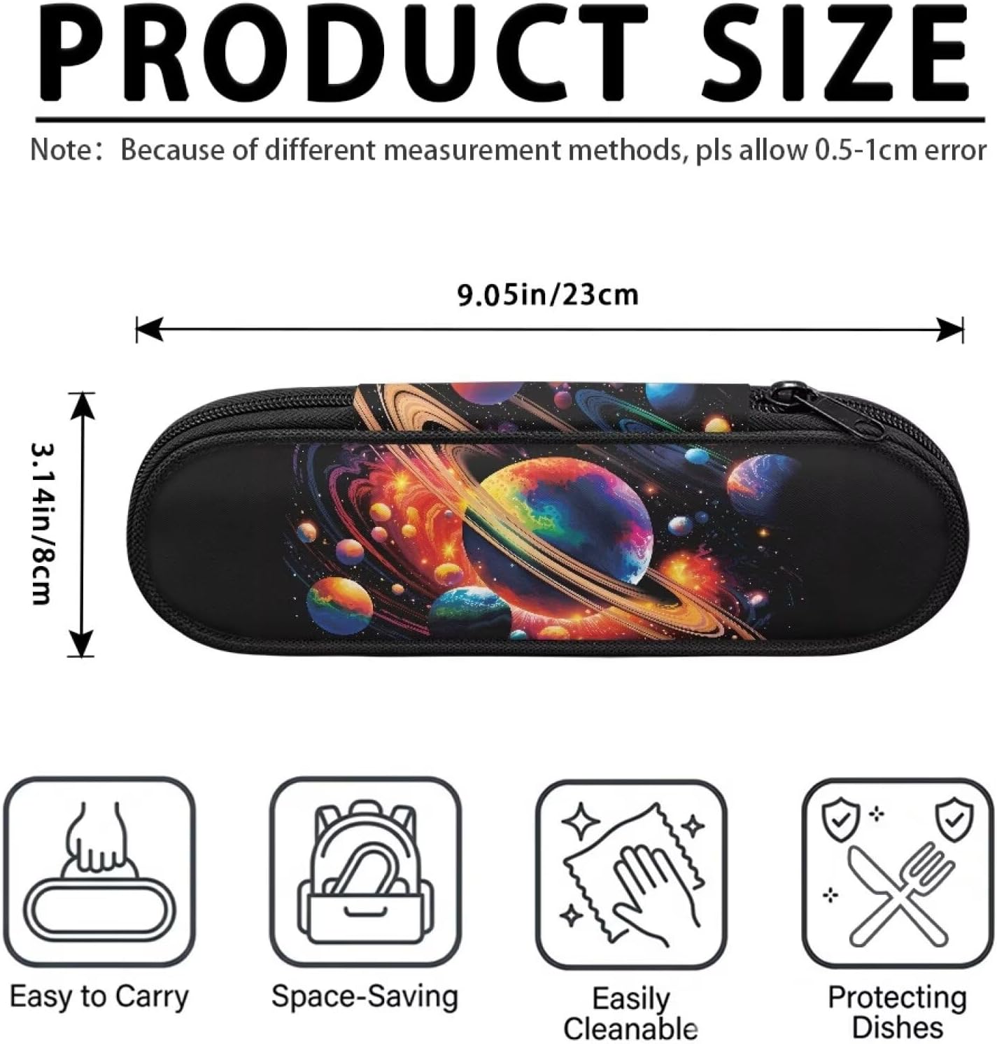 Travel Cutlery Set with Case for Kids Portable Utensil Case Reusable Silverware Pouch for School Travel Lunch Capybara Flower