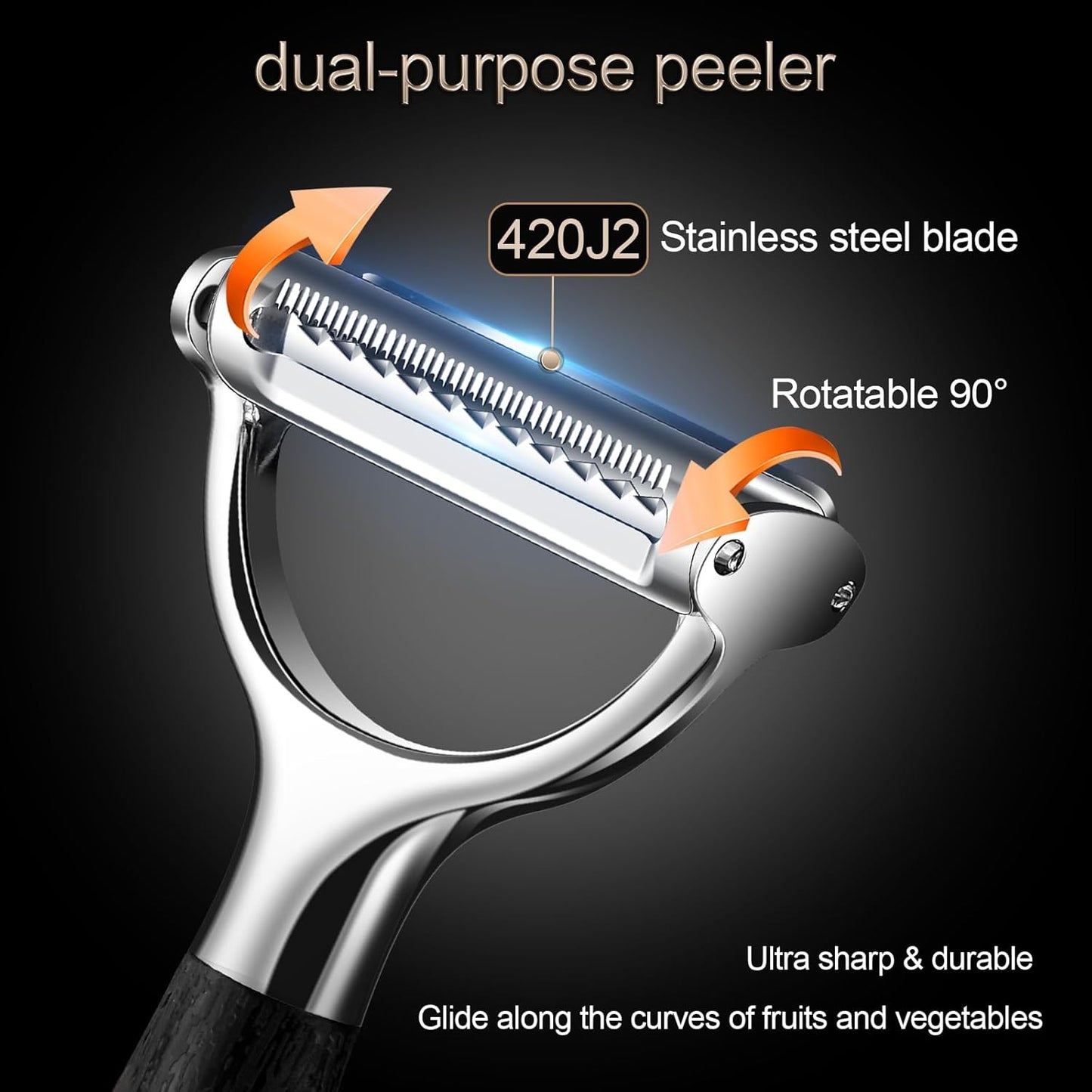 Multifunctional Vegetable Julienne Peeler | For Kitchen, Camping, Travel，commercial，multi function utilitarian peeler