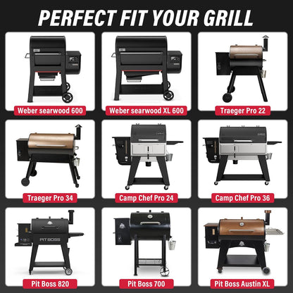 Utheer 2-Pack Griddle Warming Rack for Blackstone 28" Griddles, Stainless Steel Flat Top Grill Accessories | Reversible Rack Adds Prep Space, Foldable Clip-On Design Expands Cooking & Holding Area