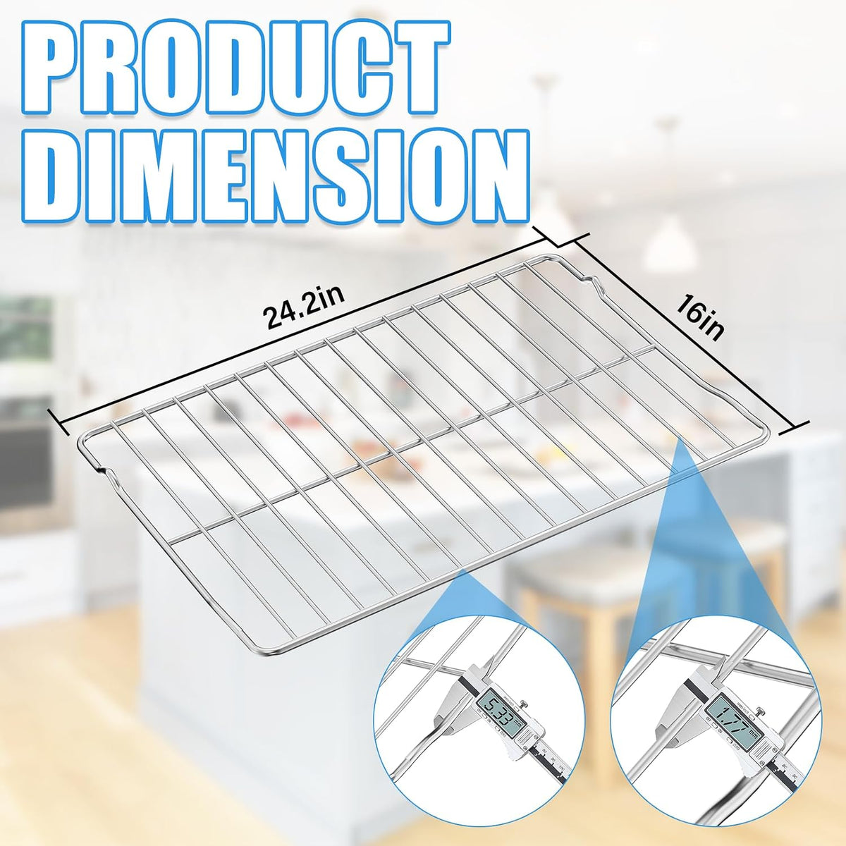 316496201 Heavy Duty Stove Oven Rack for Frigidaire Oven Rack Replacement 24.2" X 16" Stove Wire Shelf Frigidaire Range/Stove/Oven Rack 316496201,Kenmore Induction Stove Oven Racks,Stainless Steel