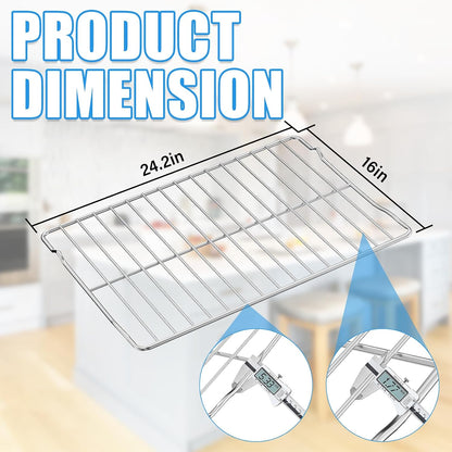 316496201 Heavy Duty Stove Oven Rack for Frigidaire Oven Rack Replacement 24.2" X 16" Stove Wire Shelf Frigidaire Range/Stove/Oven Rack 316496201,Kenmore Induction Stove Oven Racks,Stainless Steel