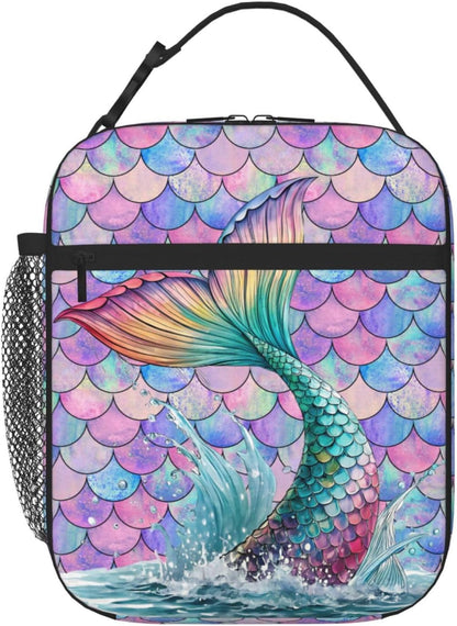 Dinosaur Volcano Insulated Lunch Bag for Women & Men, Reusable Leak-Proof Lunch Box with Cooler Compartment, Lunch Tote for Adults Work Travel Picnic Durable & Washable