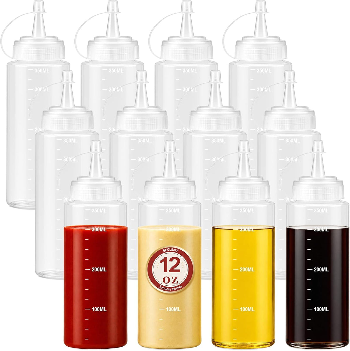 8oz Squeeze Bottles, Sauce Bottles, Squirt Bottle, Salad Dressing Bottle