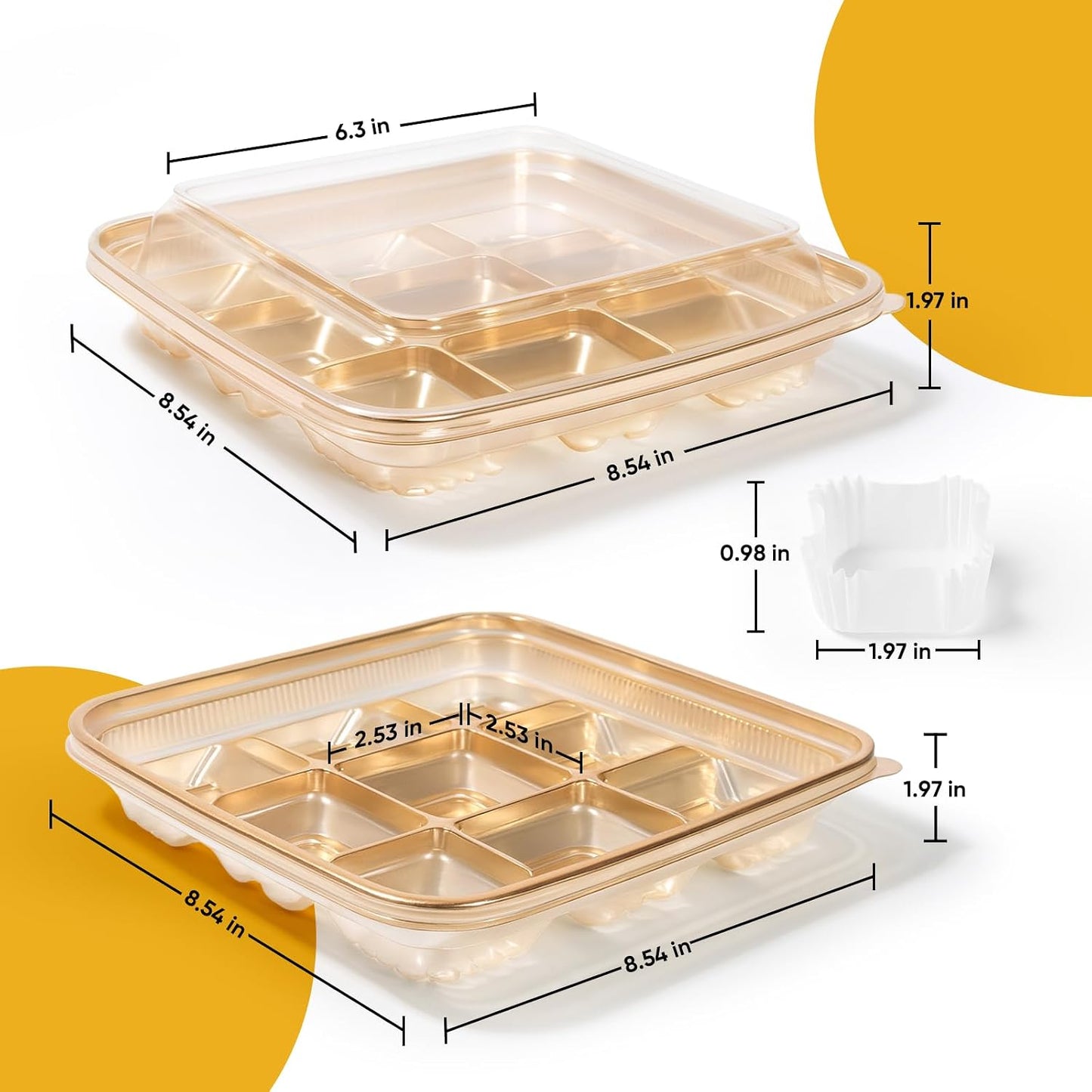 77L 2-Pack Deviled Egg Container with Lid – 34-Egg Platter with Handle, Stackable & Portable Carrier for Parties, Holidays, Camping, and Fridge Storage
