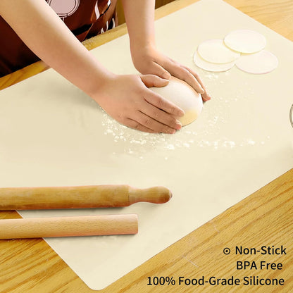 Extra Large Silicone Mats for Kitchen Counter, 27.6'' x 19.7'' Nonskid Silicone Placemats for Kids, Nonstick Purple Silicone Mat for Baking Crafts, Silicone Dab Mat Heat Resistant, 1Pack - Colors A