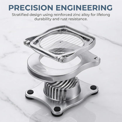 Professional Stainless Steel Egg Slicer - Heavy Duty Egg Cutter with Reinforced 304 Wires, 100% Dishwasher Safe, Rust-Proof Slicer for Boiled Eggs, Strawberries, and Mushrooms