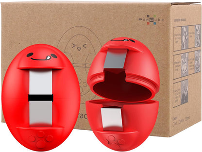 Egg Cracker, Silicone Egg Shell Opener, Cute Egg Shaped Design, Opens Eggs with Ease, A Little Happiness Boost for Your Kitchen.(Color: Red, 2-Pack)