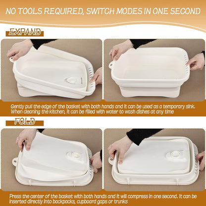 3 Pack Ice Buckets for Parties, Foldable Beverage Tub, Collapsible Ice Bucket for Wine/Beer/Champagne, Beer Ice Buckets Drink Cooler, Space Saving Ice Storage Tub Ice Cube Bin (7.5L*3)