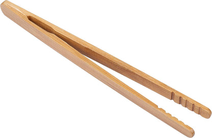 I-MART Bamboo Toaster Tongs 7 Inch Set of 2, Wooden Toast Tongs for Small Kitchen Use, Bagels, English Muffins, Waffles, Tea Bags, Pickles and Charcuterie Serving