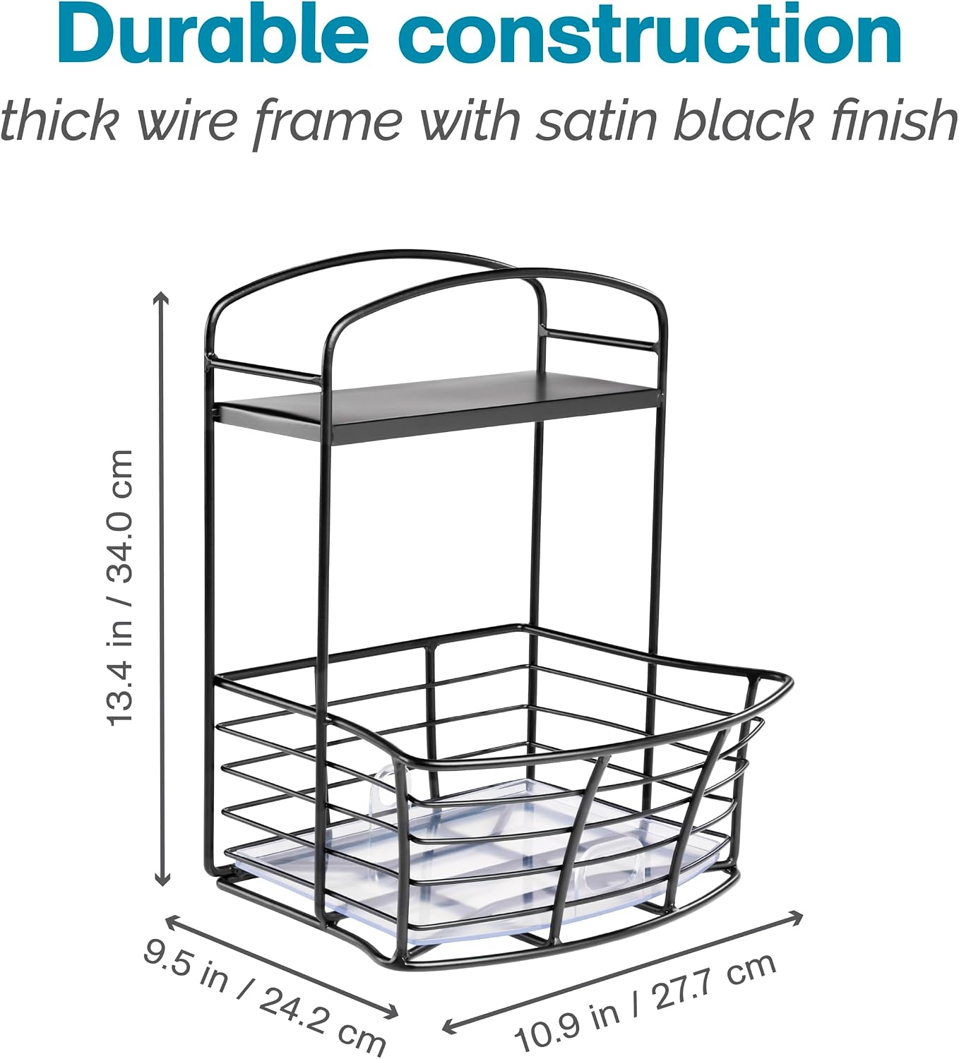 Polder Countertop Storage Bin with Shelf