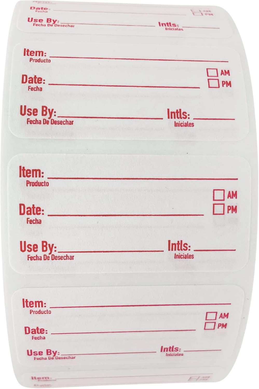 2x1 Dissolvable Food Labels, 1000 Label Stickers, Bottle Labels for Storage Bins, Sticker Labels for Food containers, (1000, Blue)