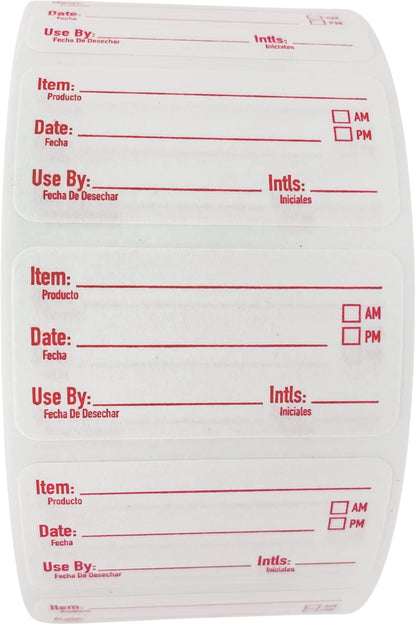 2x1 Dissolvable Food Labels, 1000 Label Stickers, Bottle Labels for Storage Bins, Sticker Labels for Food containers, (1000, Blue)