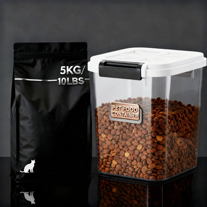 LivLab Mker Dog Food Storage Container - 6L/6KG/10LBS Pet Food Storage Containers With Lids & Scooper, BPA Free Airtight Storage Containers Store Dry Food For Kitchen Pantry