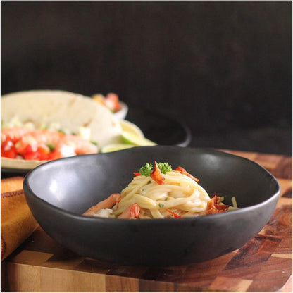roro Handmade 2-Inch Matte Black Ceramic Pinch Bowls, Set of 6 – Versatile Stoneware for Spices, Condiments, Appetizers & Finger Foods