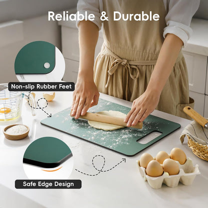 Wood Fiber Cutting Board Set of 2, Dishwasher Safe, Non-Toxic Cutting Board for Kitchen, BPA Free, Non-Slip, Non-Porous Composite Chopping Board for Meat Vegetable Fruit