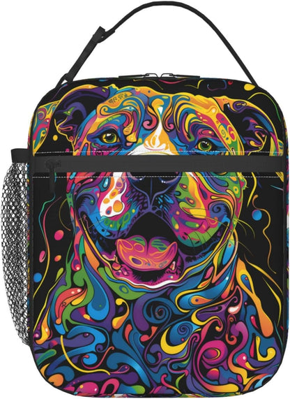 Reusable Sea Otter and Water Lily Lunch Box for Kids Girls Boys Women Adult, Insulated Cute Lunch Bag,Polyester Cooler Handbags Case for School Picnic Work Travel Outdoor Beach or Hiking