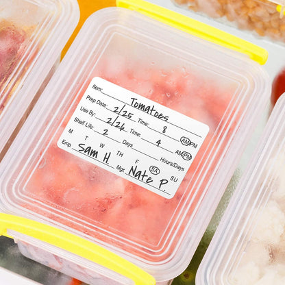 Restaurant Quality Shelf Life Labels / 500 Meal Prep Stickers/Use by Removable Labels / 2" x 3" Food Organization Sticker/Made in The USA