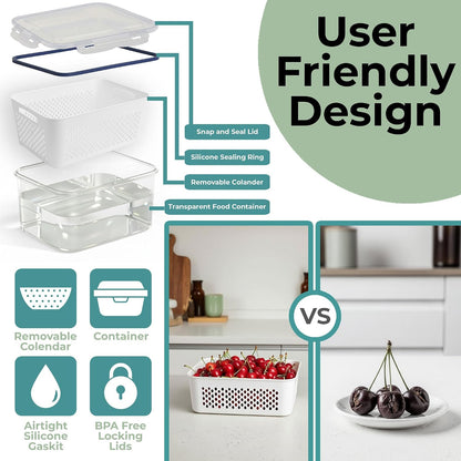 70 Pcs Large Food Storage Containers with Lids Airtight-2500ML to Small Box,Total 22812 ML Stackable Kitchen Bowls Set(35 Containers,35 Lids)-BPA Free Leak proof Plastic Boxes-Microwave safe