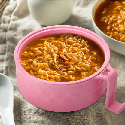 2 Sets 40 oz Microwave Ramen Bowl with Handles, Yellow,Orange