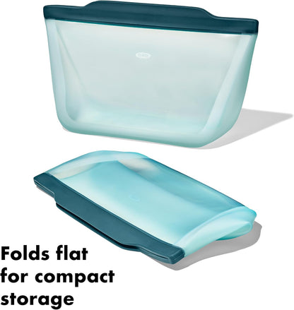 OXO Good Grips Silicone Reusable Bag - Stand-Up Cup (8 oz) - Oat