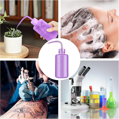 Wash Bottle 2pcs 250ml/8oz Safety Watering Tools, Economy Plastic Squeeze Washing Cleaning With Narrow Mouth Scale Labels for Medical Succulent Irrigation Plant (Black)