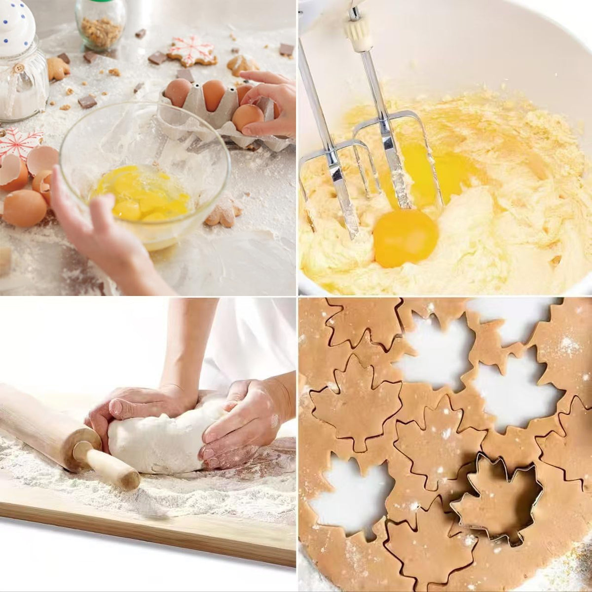 MrCookie 4" Large Christmas Cookie Cutters Set,Thickened Stainless Steel