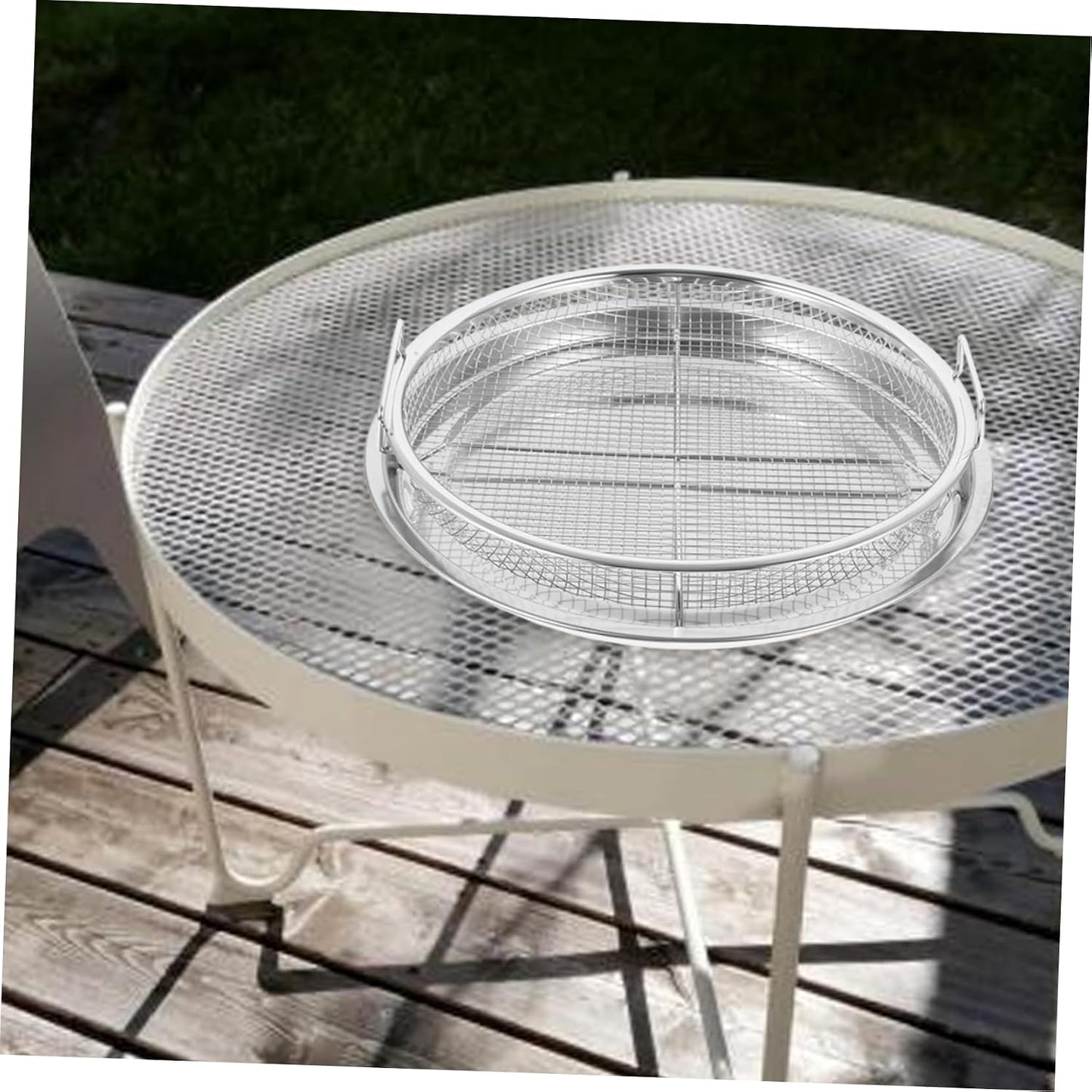 POPETPOP Stainless Steel Barbecue Tray Set for Outdoor Grilling Snacking and Baking Includes Grill Prep Trays Oil Drain Plate