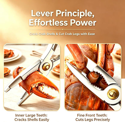Exquisite 3-Piece Set Seafood Tools, Lobster Crackers and Crab Crackers, Apply to Lobster, Crab, Crab Legs, King Crab Legs and Nut