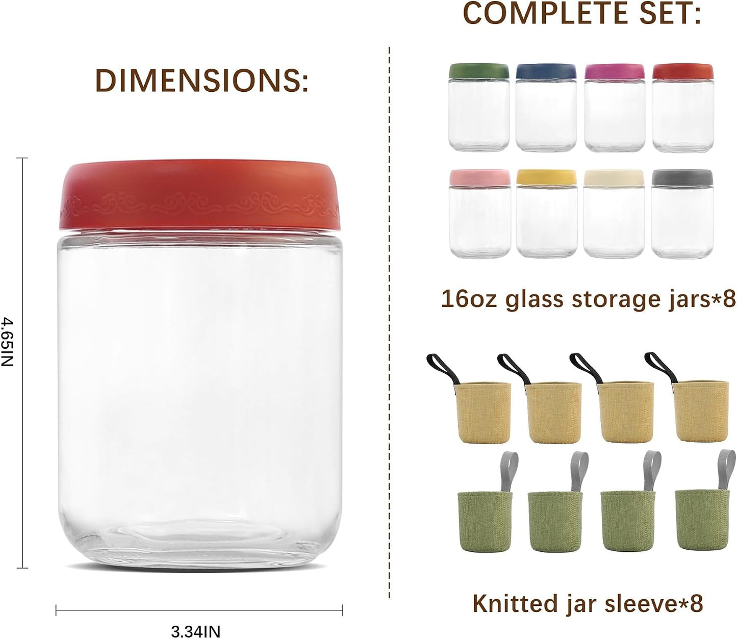 4 OZ Salad Dressing Jar 8 Pack, Airtight Leakproof Bulk Small Glass Sauce Jar with Lids, Reusable for Lunch Box, Bento, Travel & Meal Prep(4 OZ-8Pack)