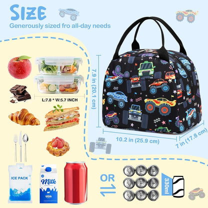 CAMTOP kids lunch bag Cute Insulated lunch box for Boys & Girls Leakproof loncheras for school