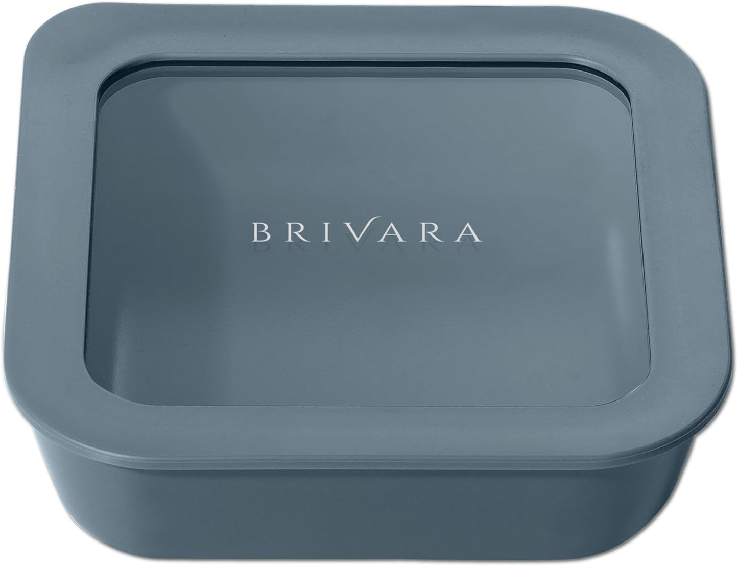 Ceramic Coated Glass Food Storage Container | No PTFE, PFOA, PFAS, and BPA | Reusable Non Toxic Meal Prep Container with Glass Lid | Easy To Store | 3 Cup Rectangle [Onyx]