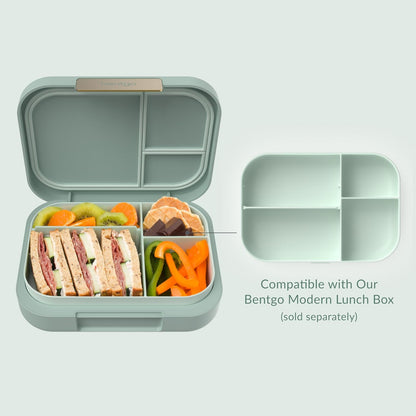 Bentgo® Modern Tray with Matte Lid - Reusable, BPA-Free, Meal Prep Containers for Adults with Removable Divider - 3 or 4 Compartments for Healthy Portioned Meals At Home & On the Go (Navy)