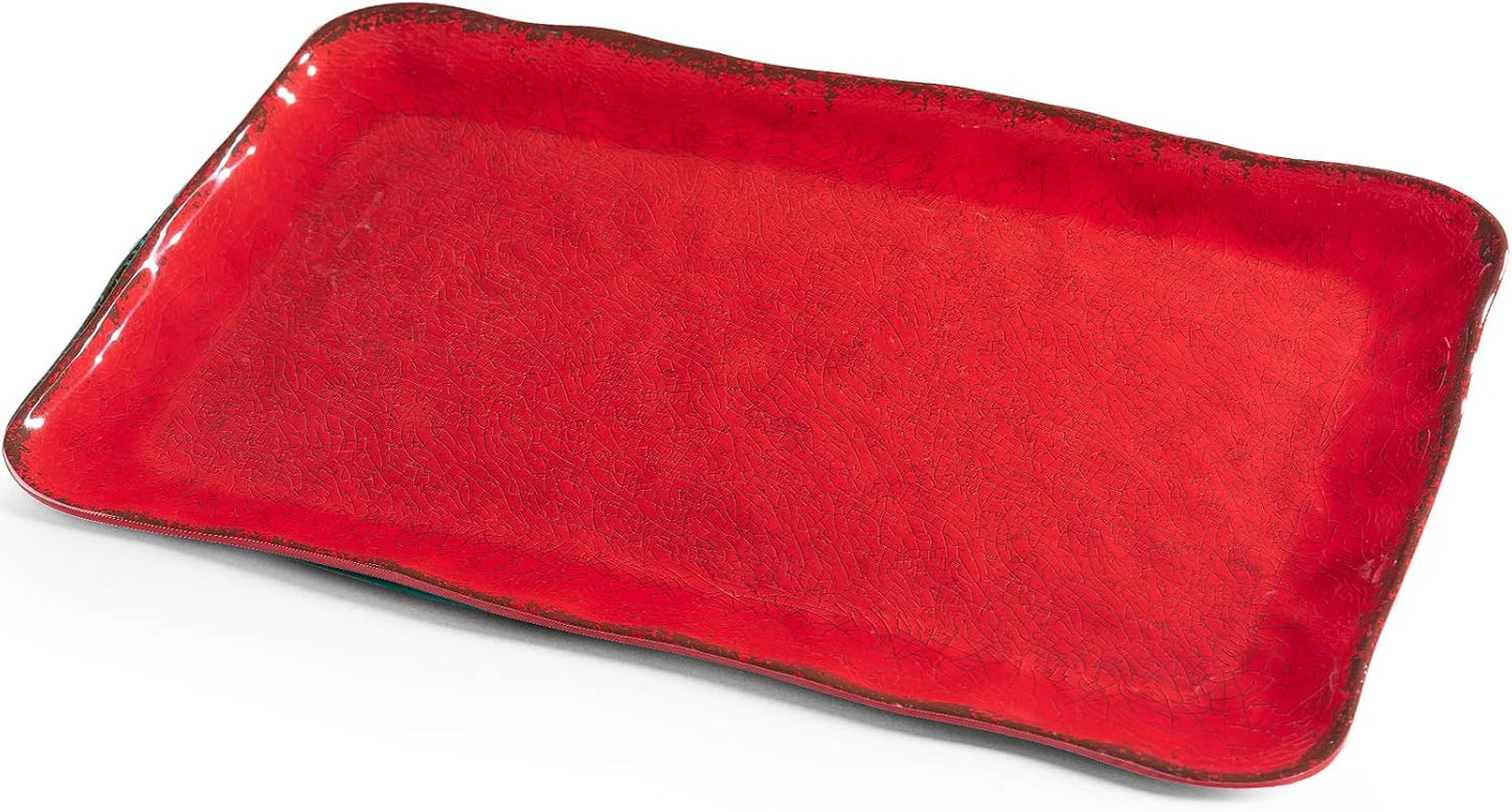 LEHAHA Grilling Prep and Serve Trays, BBQ Serving Platter, Melamine Serving Trays for Food, Set of 2, Great Gift for Father's Day, BBQ Lovers, Prefect for Chrismas Festival and Everyday use.