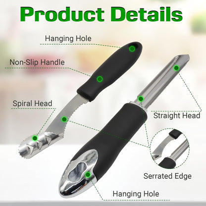 2 Pack 7.9 & 9 Inch Jalapeno Pepper Corer, Stainless Steel