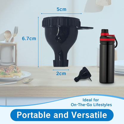 2Pack Protein Powder Container to go Portable Supplement Funnels for Filling Bottles with Protein Powder Compartment Pill Storage, Great for Workout, Travel, to-Go, Fitness